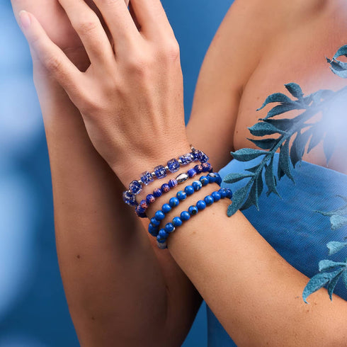 Océan | Argent | Enveloppement de pierres précieuses turquoises dorées
